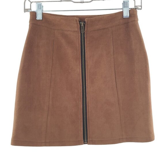 Women’s Anna‎ Grace Faux Suede Zip Front Skirt. Size Large. - Picture 1 of 5